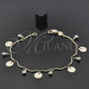 Pulsera de Dije 03.63.1065.07 Oro Laminado, con Blanca Zirconia Cubica, Diamantado, Tono Dorado (0.80 Gauge, 7 Inches Length)
