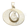 Dije Religioso 5.193.011 Oro Laminado, Diseño de Altagracia, Diamantado, Tono Dorado