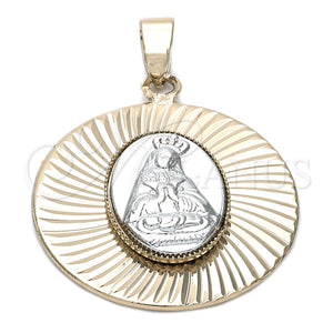 Dije Religioso 5.193.012 Oro Laminado, Diseño de Altagracia, Diamantado, Dos Tonos