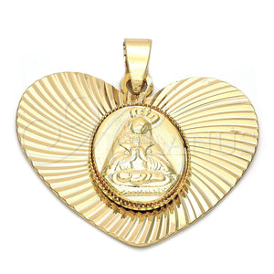 Dije Religioso 5.195.011 Oro Laminado, Diseño de Altagracia, Diamantado, Tono Dorado