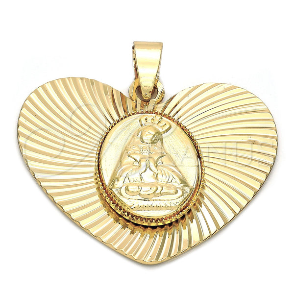 Dije Religioso 5.195.011 Oro Laminado, Diseño de Altagracia, Diamantado, Tono Dorado