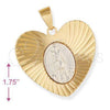 Dije Religioso 5.195.018 Oro Laminado, Diseño de San Lazaro, Diamantado, Dos Tonos