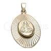 Dije Religioso 5.197.008 Oro Laminado, Diseño de Sagrado Corazon de Jesus, Diamantado, Tono Dorado