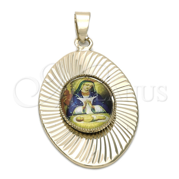 Dije Religioso 5.197.010 Oro Laminado, Diseño de Altagracia, Diamantado, Tono Dorado