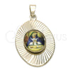 Dije Religioso 5.197.010 Oro Laminado, Diseño de Altagracia, Diamantado, Tono Dorado