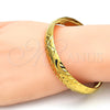 Aro Individual 5.229.002 Oro Laminado, Diseño de Flor, Diamantado, Tono Dorado (10 MM Thickness, One size fits all)