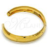 Aro Individual 5.229.002 Oro Laminado, Diseño de Flor, Diamantado, Tono Dorado (10 MM Thickness, One size fits all)