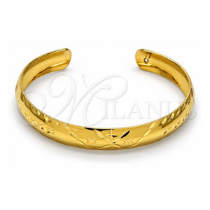 Aro Individual 5.229.002 Oro Laminado, Diseño de Flor, Diamantado, Tono Dorado (Grosor 10 MM, Talla Unica)