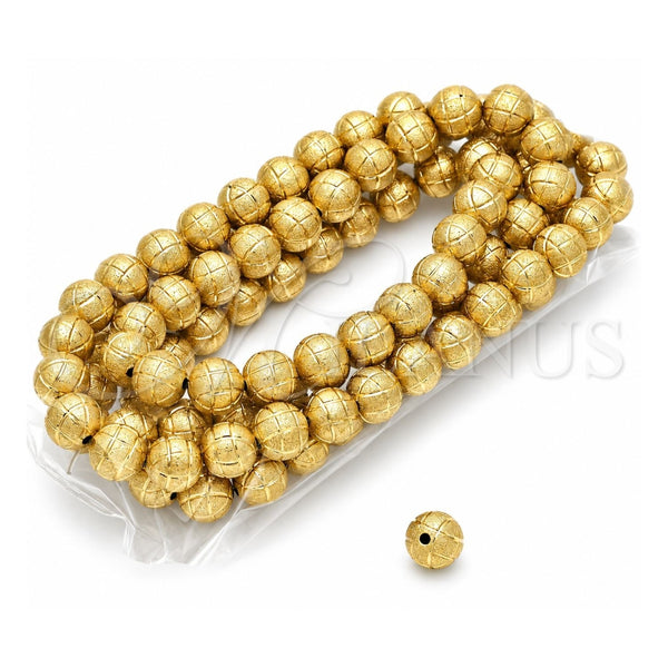 Bead 5.234.030.10.100 Oro Laminado, Diseño de Bola, Mate, Tono Dorado