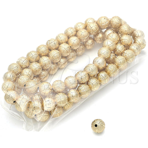 Bead 5.234.030.10.100 Oro Laminado, Diseño de Bola, Mate, Tono Dorado
