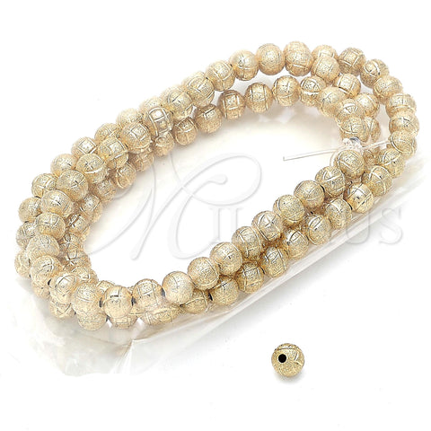Bead 5.234.030.06.100 Oro Laminado, Diseño de Bola, Mate, Tono Dorado