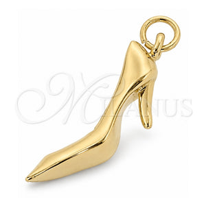 Dije Elegante 5.183.030 Oro Laminado, Diseño de Zapato, Pulido, Tono Dorado