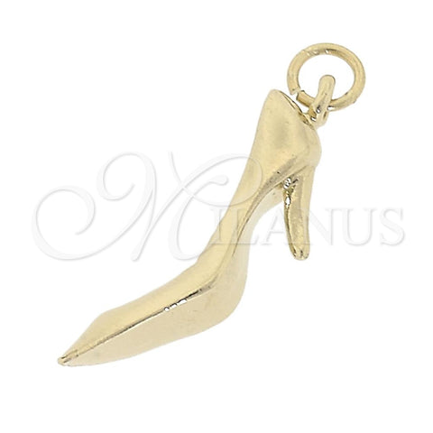 Dije Elegante 5.183.030 Oro Laminado, Diseño de Zapato, Pulido, Tono Dorado