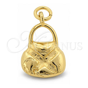 Dije Elegante 5.183.032 Oro Laminado, Diseño de Cartera, Diamantado, Tono Dorado