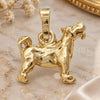 Dije Elegante 5.183.034 Oro Laminado, Diseño de Perro, Pulido, Tono Dorado
