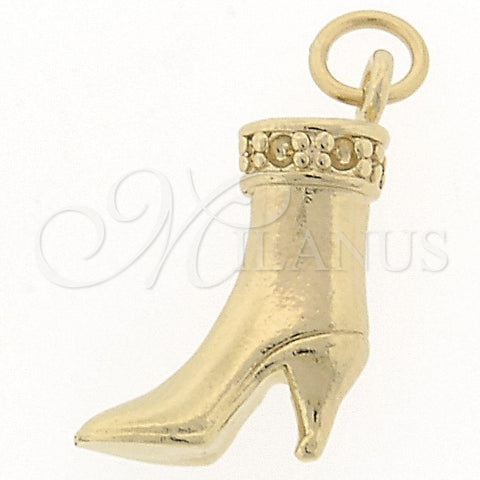 Dije Elegante 5.183.042 Oro Laminado, Diseño de Zapato, Pulido, Tono Dorado