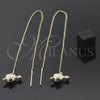 Arete Violador 02.64.0543 Oro Laminado, Diseño de Corazón, Pulido, Tono Dorado