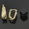 Argolla Pequeña 5.155.024 Oro Laminado, Diseño de Espiral, Diamantado, Tono Dorado