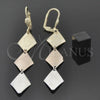 Arete Largo 02.63.2173 Oro Laminado, Pulido, Tres Tonos