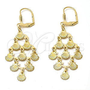 Arete Chandelier 02.63.2196 Oro Laminado, Diamantado, Tono Dorado