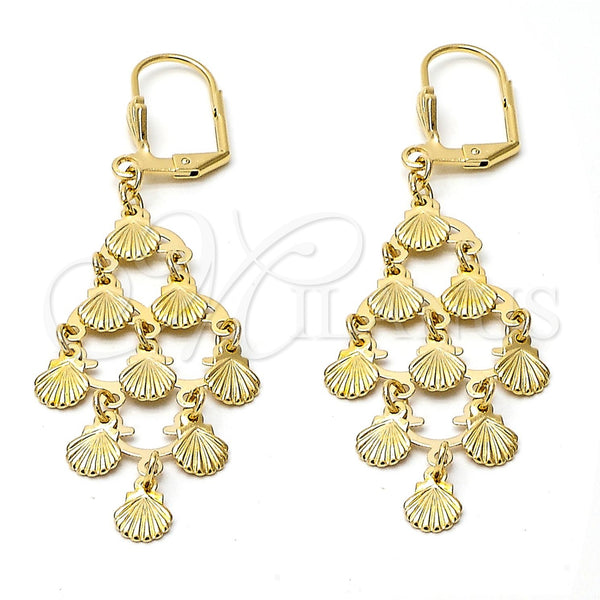 Arete Chandelier 02.63.2196 Oro Laminado, Diamantado, Tono Dorado