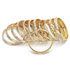 Docena de Aros 03.08.0088.01 Chapa de Oro, Diamantado, Tres Tonos (06 MM Thickness, Size 1 (1.50 Diameter))