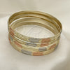 Docena de Aros 03.08.0088.06 Chapa de Oro, Diamantado, Tres Tonos (06 MM Thickness, Size 6 (2.75 Diameter))