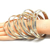 Docena de Aros 03.08.0088.07 Chapa de Oro, Diamantado, Tres Tonos (06 MM Thickness, Size 7 (3.00 Diameter))