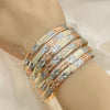 Docena de Aros 03.08.0088.07 Chapa de Oro, Diamantado, Tres Tonos (06 MM Thickness, Size 7 (3.00 Diameter))