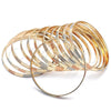 Docena de Aros 03.08.0088.07 Chapa de Oro, Diamantado, Tres Tonos (06 MM Thickness, Size 7 (3.00 Diameter))