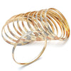 Docena de Aros 03.08.0088.07 Chapa de Oro, Diamantado, Tres Tonos (06 MM Thickness, Size 7 (3.00 Diameter))