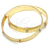 Juego de Aro 03.08.0106.05 Chapa de Oro, Diseño de Osito, Diamantado, Tres Tonos (10 MM Thickness, Size 5 (2.50 Diameter))
