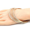 Aro Semanario 03.08.0117.05 Chapa de Oro, Diamantado, Tres Tonos (02 MM Thickness, Size 5 (2.50 Diameter))
