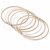 Aro Semanario 03.08.0117.05 Chapa de Oro, Diamantado, Tres Tonos (02 MM Thickness, Size 5 (2.50 Diameter))