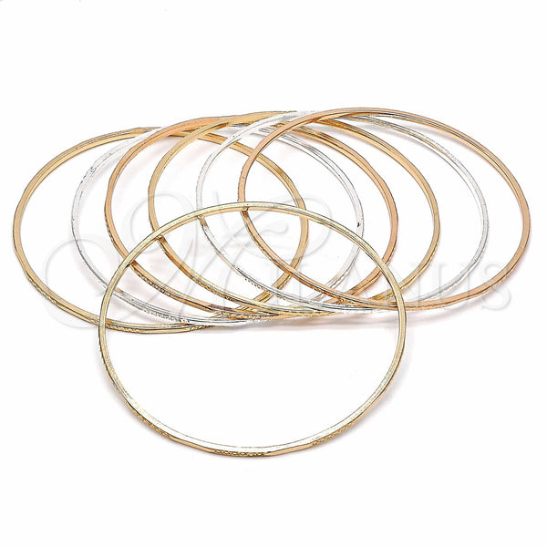 Aro Semanario 03.08.0117.05 Chapa de Oro, Diamantado, Tres Tonos (02 MM Thickness, Size 5 (2.50 Diameter))