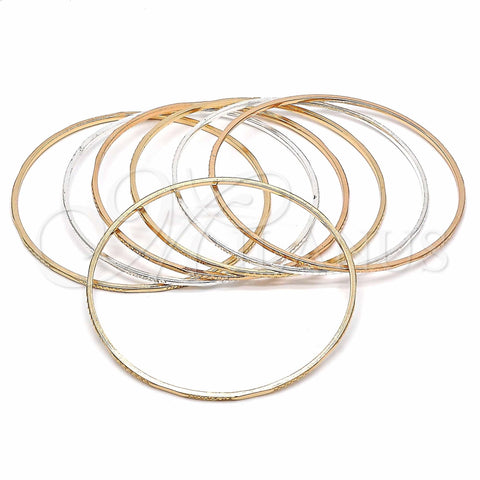 Aro Semanario 03.08.0117.05 Chapa de Oro, Diamantado, Tres Tonos (02 MM Thickness, Size 5 (2.50 Diameter))