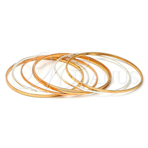 Aro Semanario 03.08.0121.06 Chapa de Oro, Diamantado, Tres Tonos (03 MM Thickness, Size 6 (2.75 Diameter))