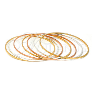 Aro Semanario 03.08.0124.06 Chapa de Oro, Diamantado, Tres Tonos (02 MM Thickness, Size 6 (2.75 Diameter))