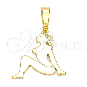 Dije Elegante 05.163.0011 Oro Laminado, Diamantado, Tono Dorado