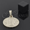 Dije Religioso 05.163.0035 Oro Laminado, Diseño de Jesus, Diamantado, Tono Dorado