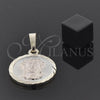 Dije Religioso 05.163.0039.1 Oro Laminado, Diseño de Jesus, Diamantado, Tres Tonos