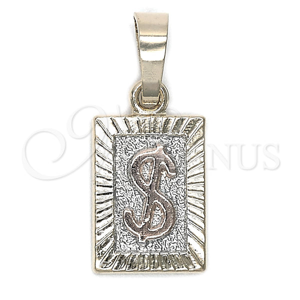Dije Elegante 05.163.0042.1 Oro Laminado, Diseño de Dinero, Diamantado, Tres Tonos