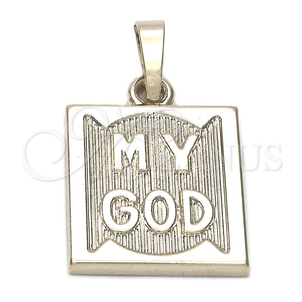 Dije Religioso 05.163.0044 Oro Laminado, Diamantado, Tono Dorado