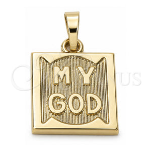 Dije Religioso 05.163.0044 Oro Laminado, Diamantado, Tono Dorado