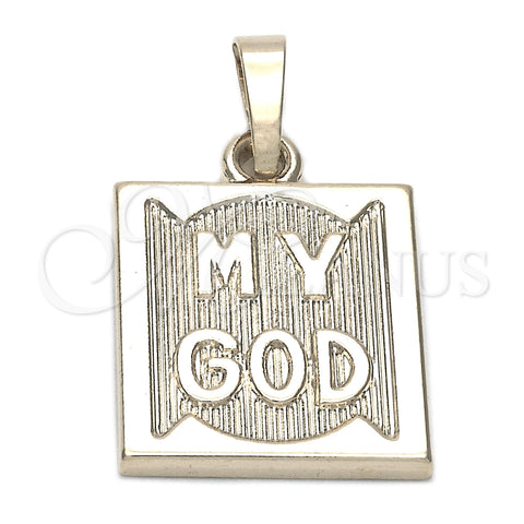 Dije Religioso 05.163.0044 Oro Laminado, Diamantado, Tono Dorado