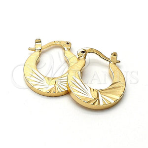 Argolla Pequeña 5.145.026.1 Oro Laminado, Diamantado, Tono Dorado