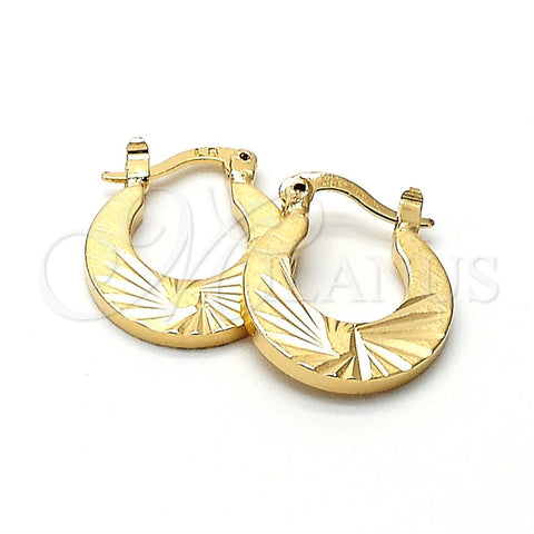 Argolla Pequeña 5.145.026.1 Oro Laminado, Diamantado, Tono Dorado