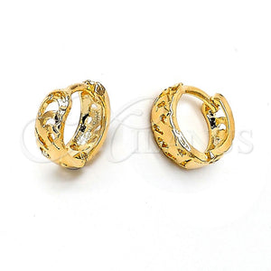 Argolla Huggie 02.164.0007 Oro Laminado, Pulido, Tono Dorado