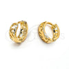 Argolla Huggie 02.164.0007 Oro Laminado, Pulido, Tono Dorado