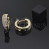 Argolla Huggie 02.165.0042 Oro Laminado, con Blanca Zirconia Cubica, Pulido, Tono Dorado